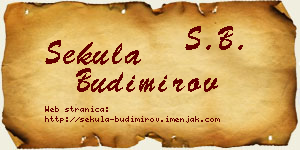 Sekula Budimirov vizit kartica